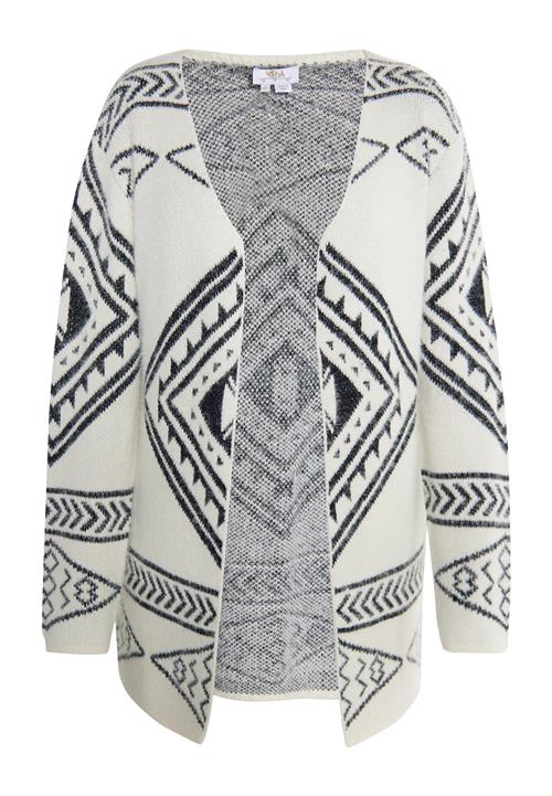 usha FESTIVAL Cardigan 'Rakata'  sort / uldhvid