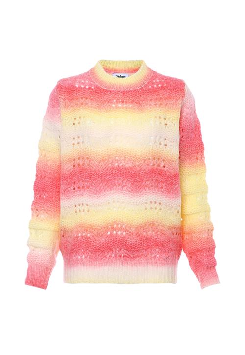 Sidona Pullover  gul / lyserød / hvid