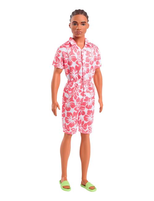 Barbie | Fashionistas Ken Doll #235 In Hawaiian Print Jumpsuit With Green Sandals, Brown Hair | ONE SIZE