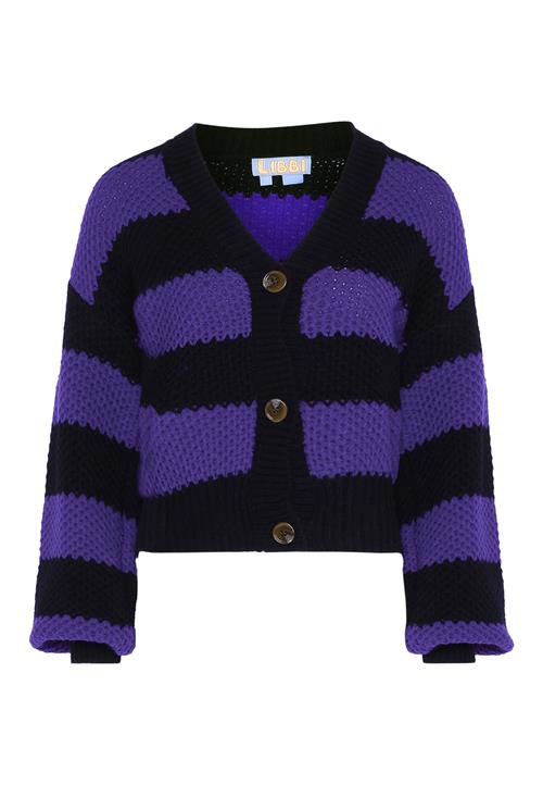 Libbi Cardigan  mørkelilla / sort