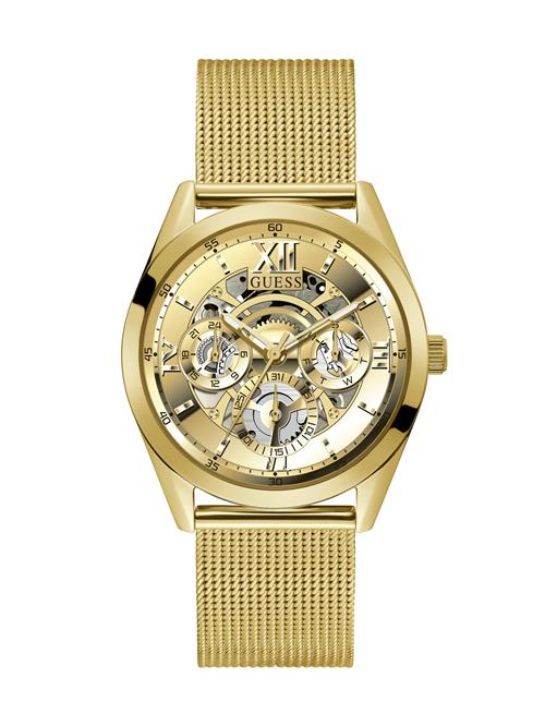 GUESS Analogt ur 'Tailor'  guld / sort / sølv