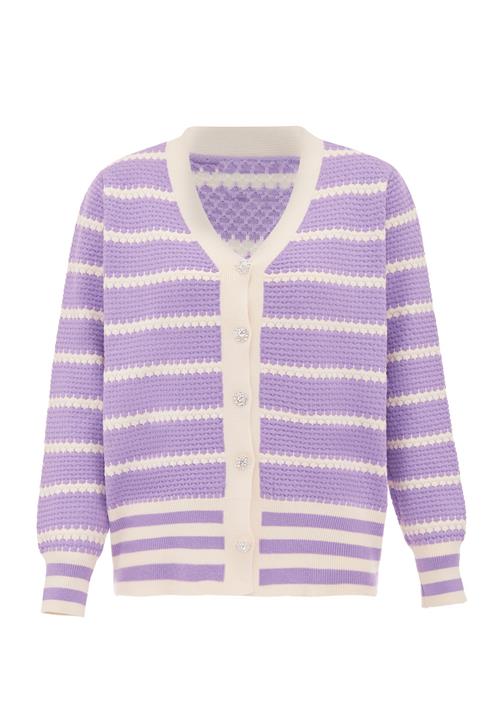 SANIKA Cardigan  ecru / lavendel