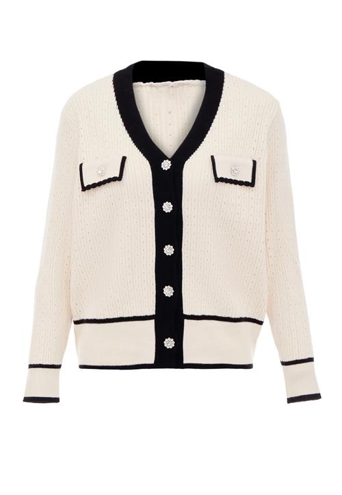 NALLY Cardigan  sort / uldhvid