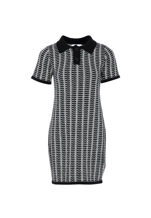 caneva Strikkjole  sort / hvid