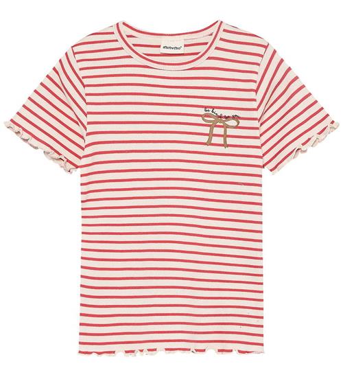 Minymo T-shirt - Rib - Spiced Coral