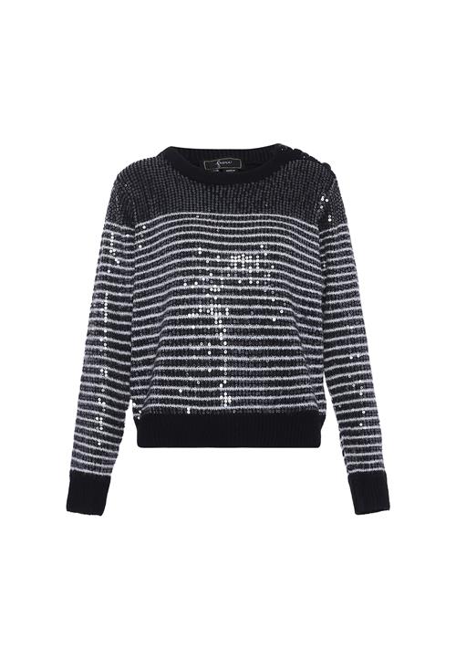 faina Pullover  sort / sølv / hvid