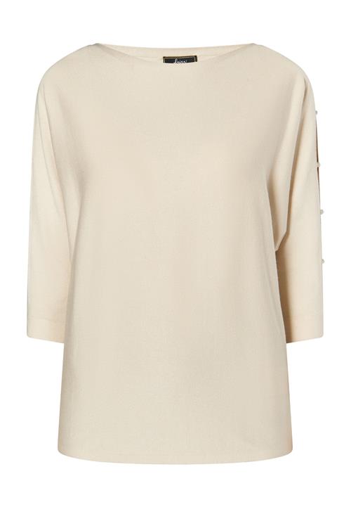 faina Pullover  lysebeige / perlehvid