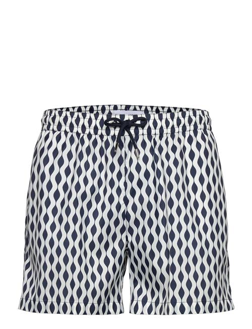 The Resort Co. | Classic Swim Shorts Navy Waves | XL 38 cm