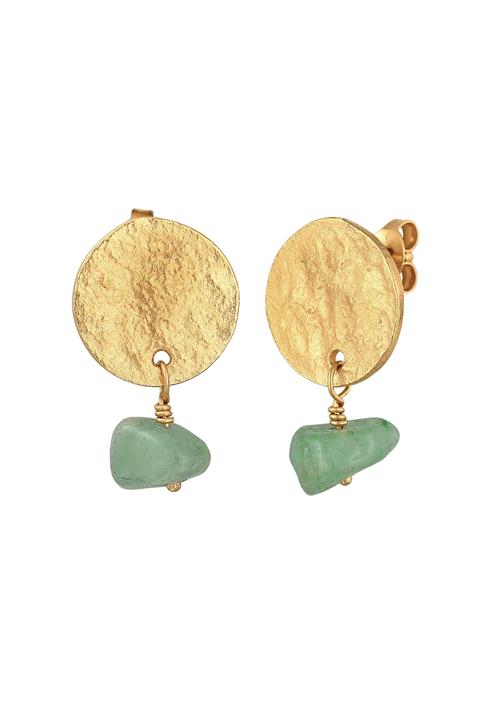 ELLI PREMIUM Øreringe  guld / grøn