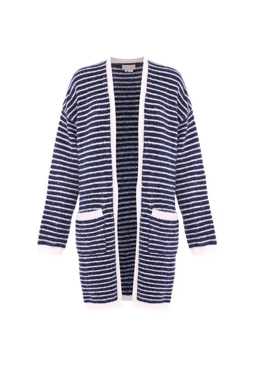 Jalene Cardigan  marin / hvid