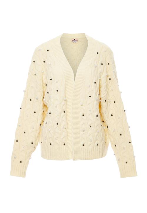 nascita Cardigan  sort / hvid / uldhvid