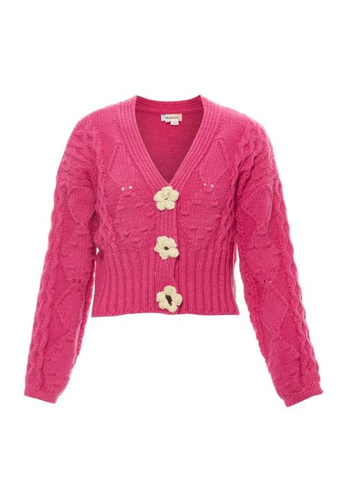 ebeeza Cardigan  ecru / pink