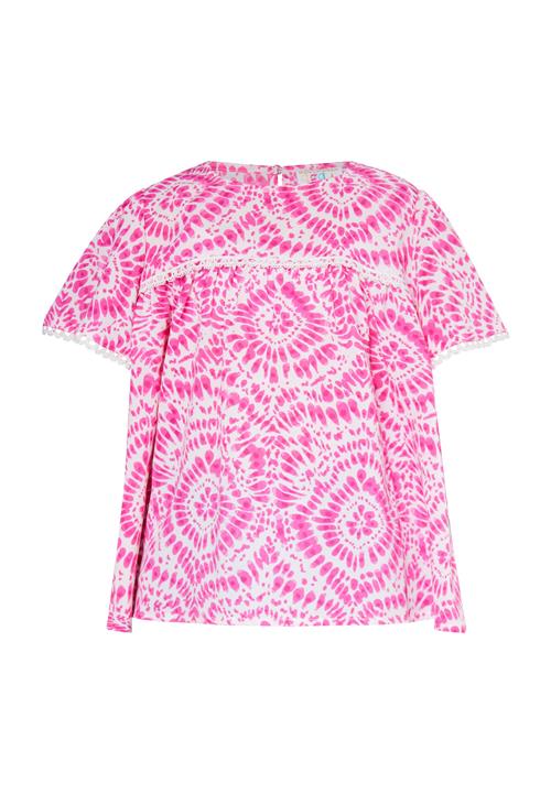 IZIA Bluse  mørk pink / hvid