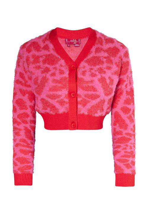 swirly Cardigan  pink / rød