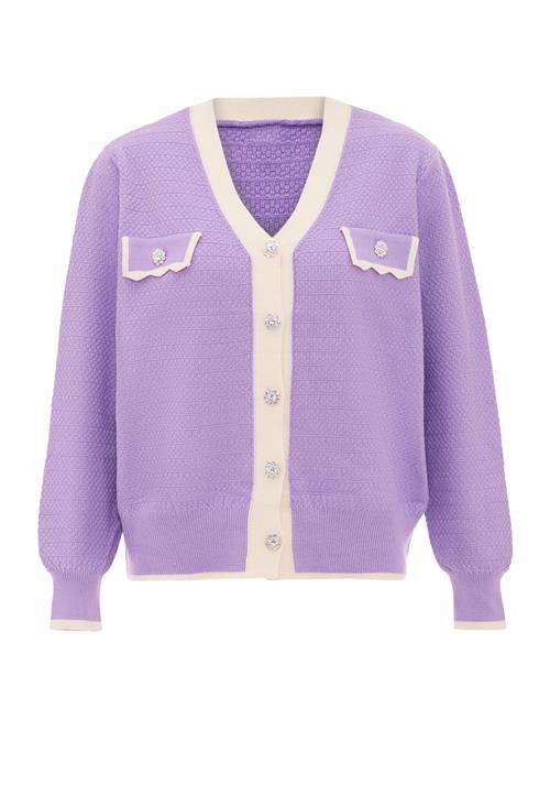 carato Cardigan  lilla / lavendel / uldhvid