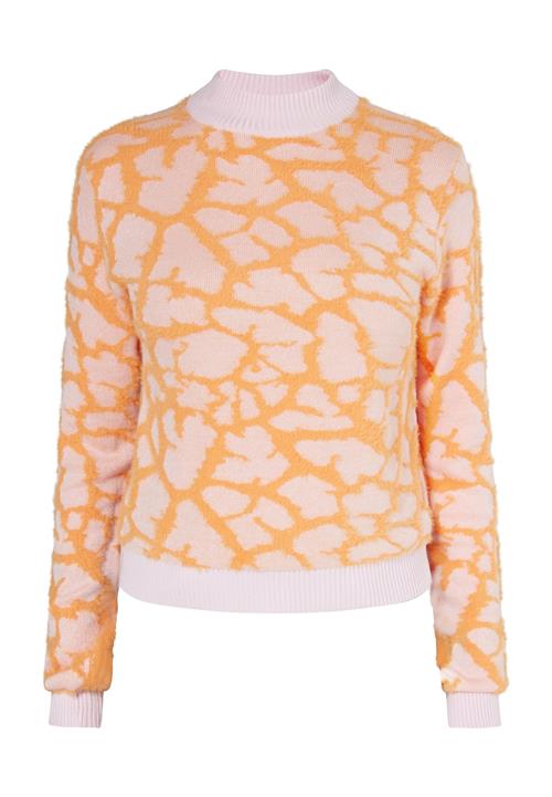 swirly Pullover  orange / lyserød