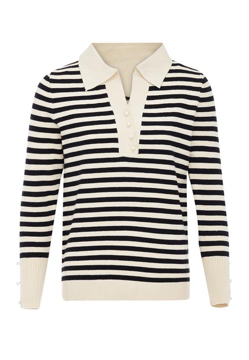 swirly Pullover  beige / sort