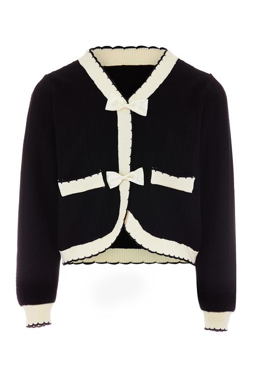 NAEMI Cardigan  sort / uldhvid