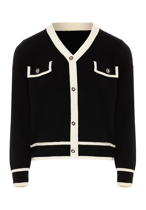 NAEMI Cardigan  sort / hvid