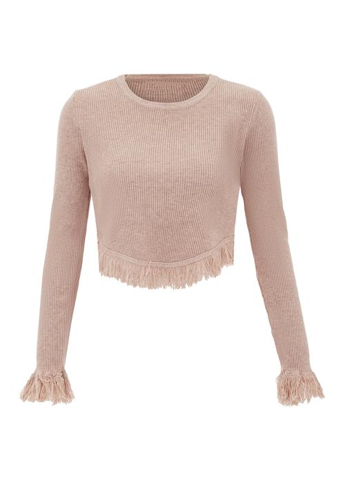 swirly Pullover  nude