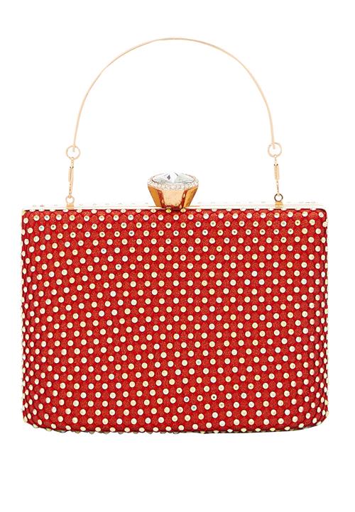 FELIPA Clutch  guld / rød / transparent