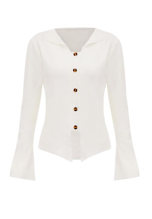 SANIKA Pullover  brun / pueblo / uldhvid