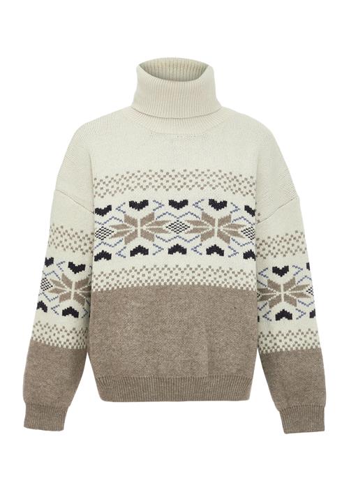 Jalene Pullover  safir / taupe / greige / sort