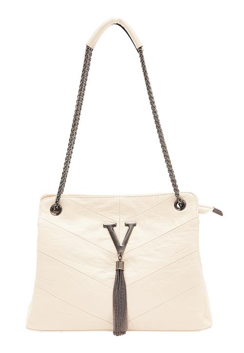 faina Skuldertaske  uldhvid