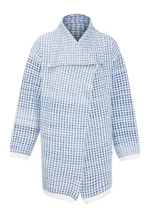 Poomi Cardigan  blå / uldhvid