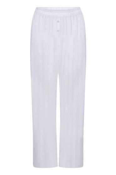 Hunkemöller Bukser i vævet, stribet bomuld Lilla