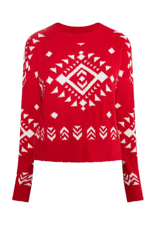 IZIA Pullover 'Hoona'  rød / hvid