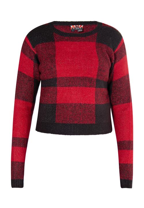 myMo ROCKS Pullover 'Ucy'  rød / sort