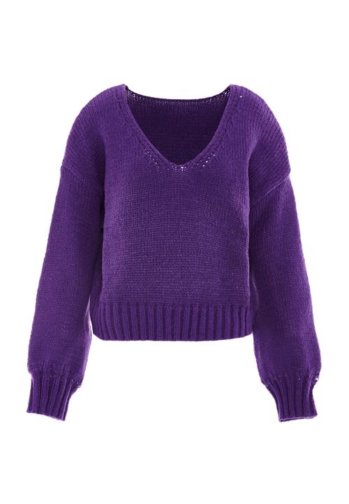 MYMO Pullover  mørkelilla