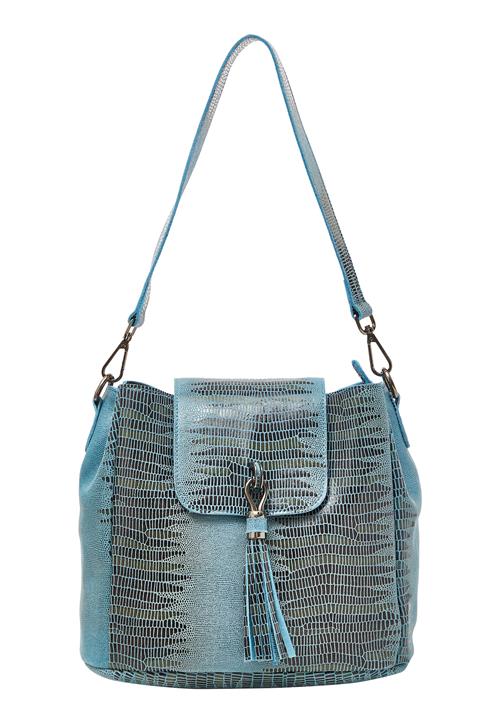 faina Skuldertaske  turkis / sort