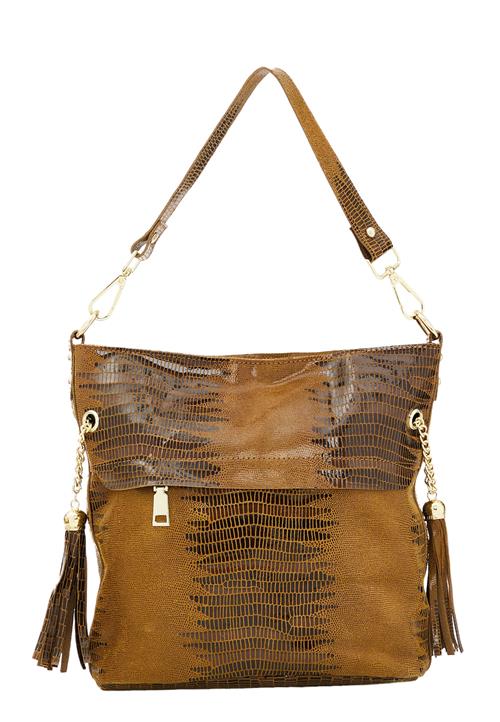 Usha Skuldertaske  karamel / mørkebrun