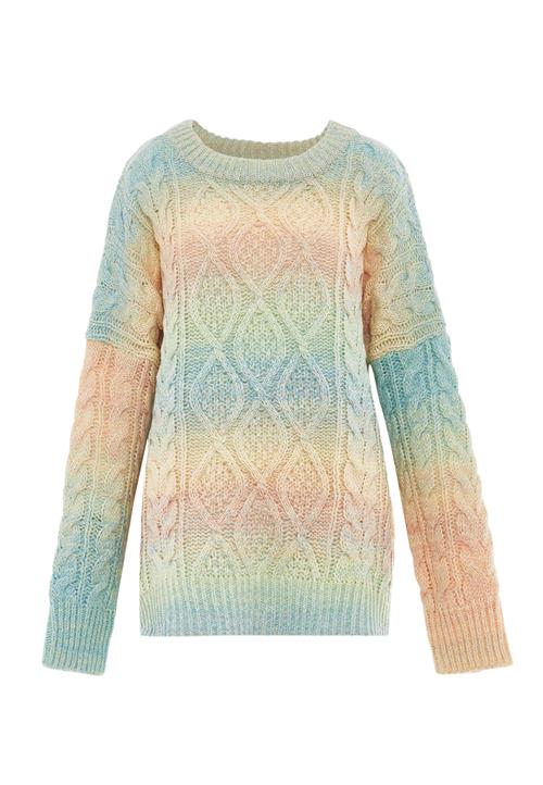MYMO Pullover  turkis / pastelgul / lyserød