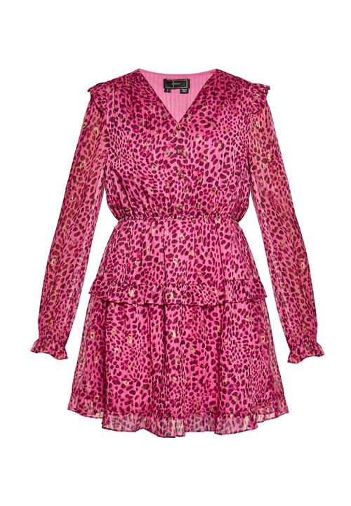 faina Kjole  guld / lyserød / magenta