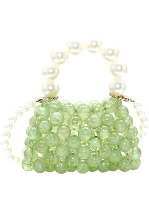 Koosh Håndtaske  grøn / perlehvid