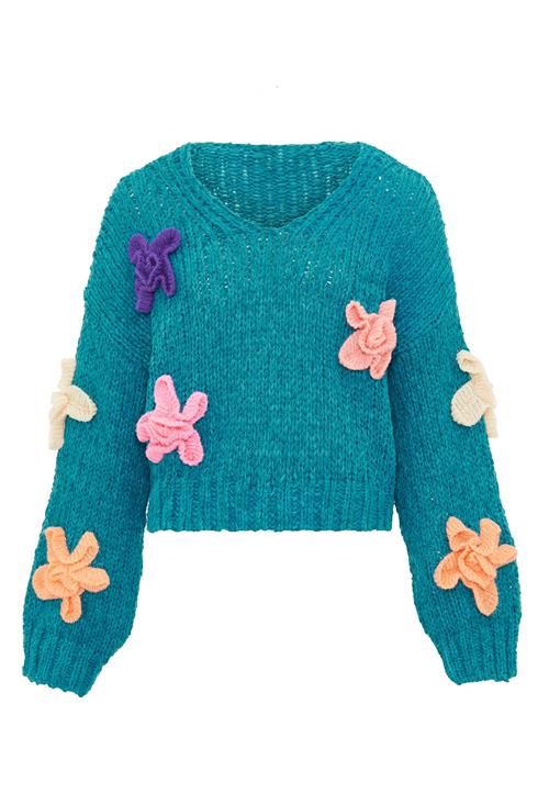 ebeeza Pullover  beige / cyanblå / lilla / lyserød