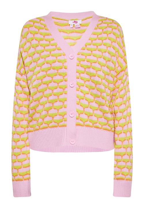 MYMO Cardigan  lemon / mørkeorange / lyserød