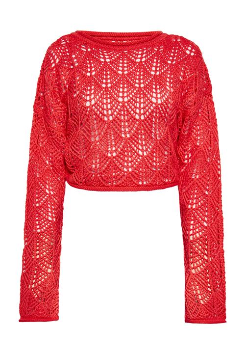 swirly Pullover  rød