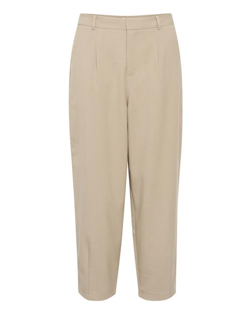 Kaffe Bukser med lægfolder 'Merle'  lysebeige