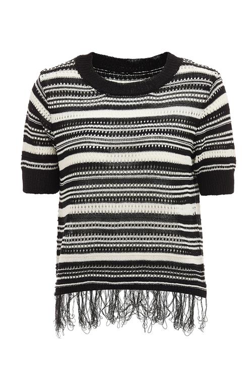 IMALA Pullover  sort / hvid