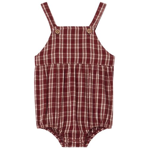 Buddy & Hope Måns Ternet Romper Rød 50/56 cm  Rød  50/56 cm  unisex