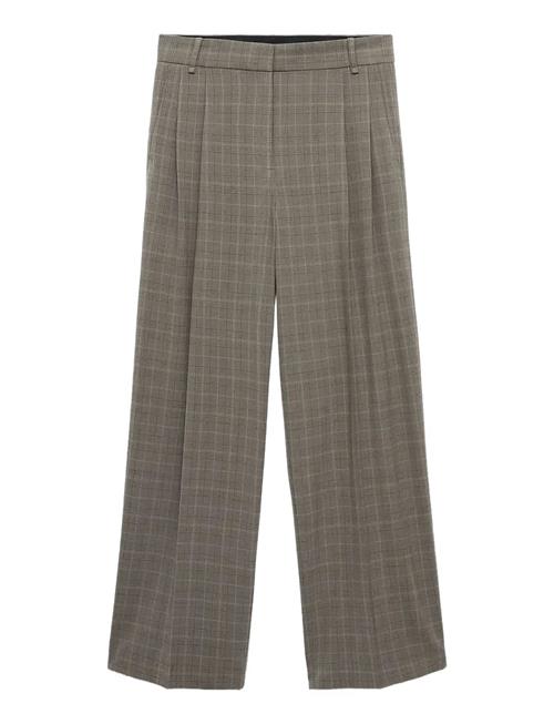 Mango | Wide-Leg Check Suit Trousers | 40