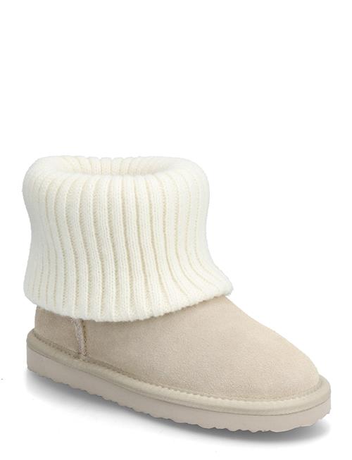 Mango | Leather Ankle Boots With Knitted Detail | 33