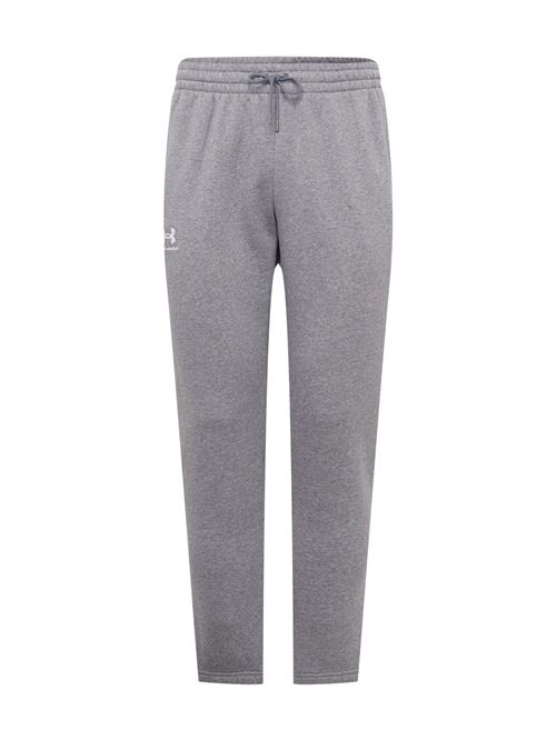 UNDER ARMOUR Sportsbukser 'Essential'  grå-meleret / hvid