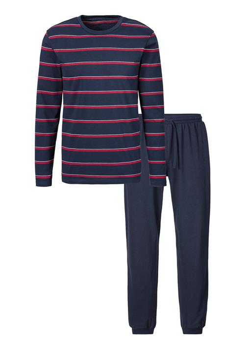H.I.S Pyjamas lang  navy / lys rød