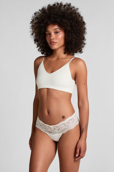 Hunkemöller Florence g-streng-hipster Hvid