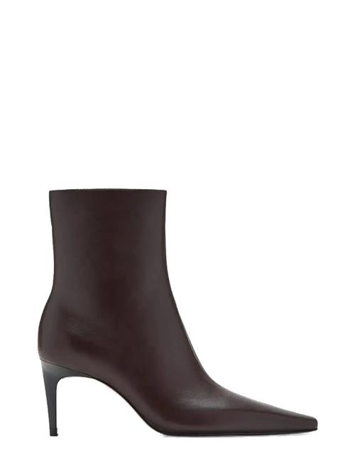 Mango | Leather Pointed Ankle Boots | 36